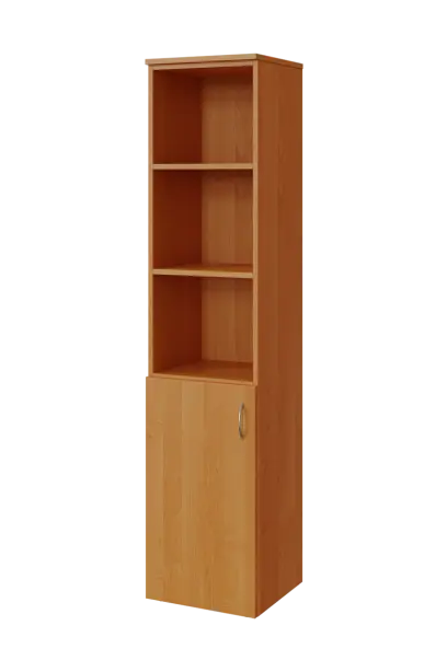 N 5 - 4DN3 kancelářská skříň, 1-dveřová/nika, levá, 1800x400x400, olše jantar